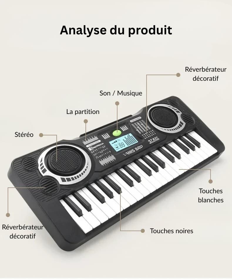 Piano électrique portable 37 touches