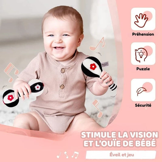 Hochets souples pour bébé de 0 à 12 mois