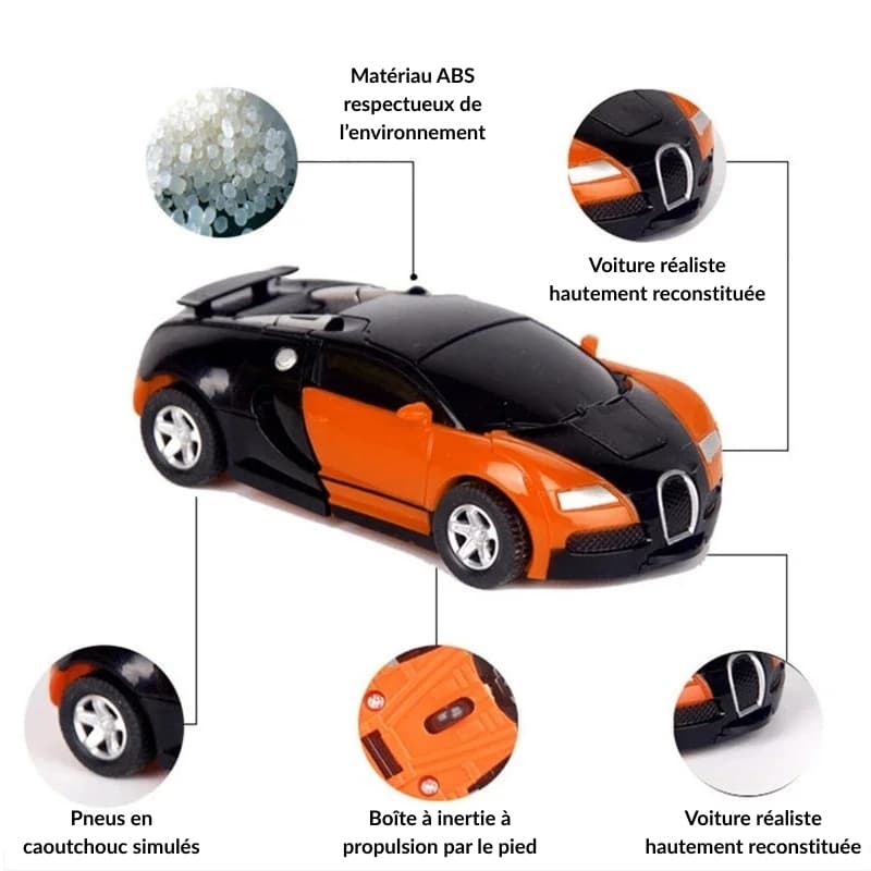 Jouet Transformachine voiture de sport pour enfant