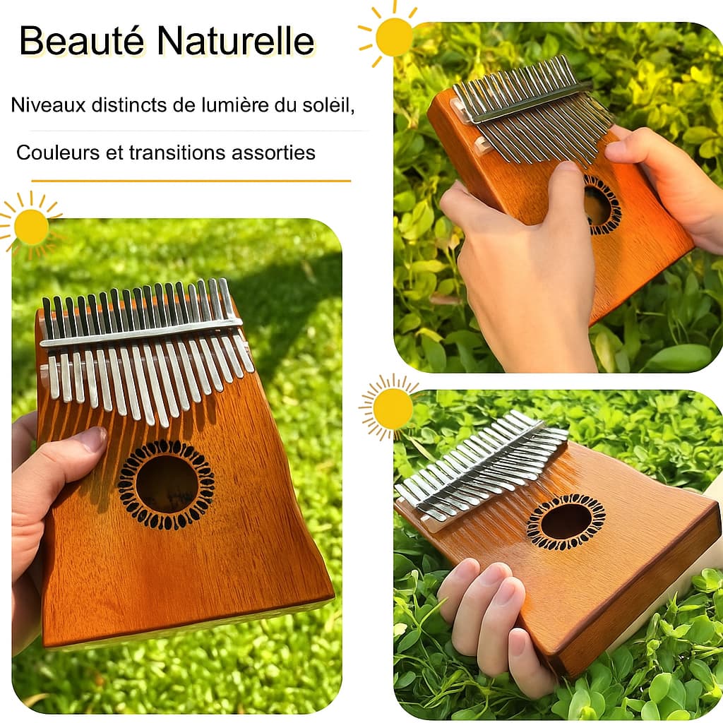 Piano à pouce kalimba à 17 touches pour enfants