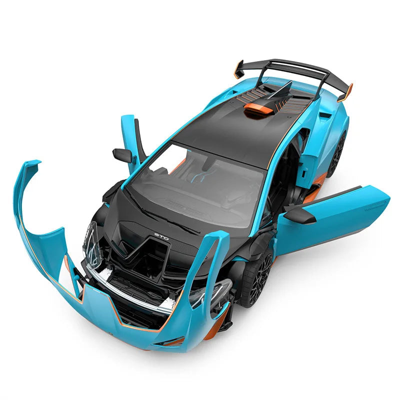 Voiture télécommandée Lamborghini Huracan STO RC bleu