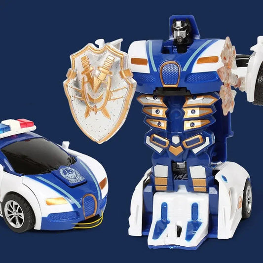 Jouet Transformachine voiture de police pour enfant