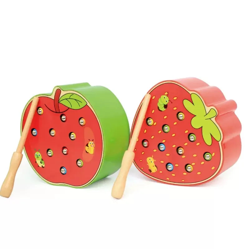 Jouets Montessori ensemble de pommes et fraises pour apprendre les couleurs et les formes pour enfants
