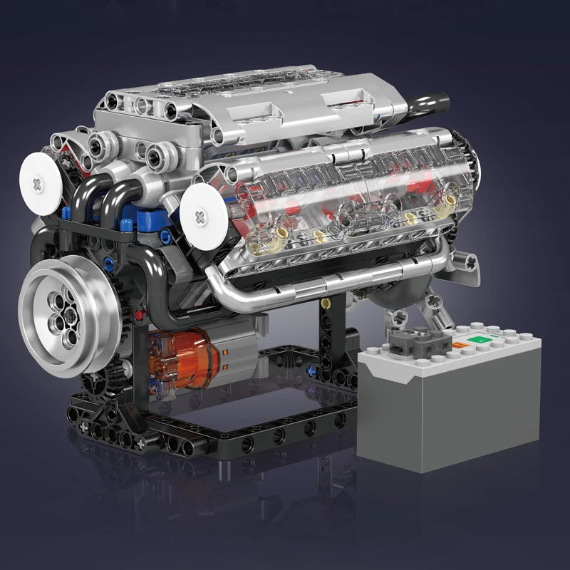Mini Moteur V8 Thermique à Monter