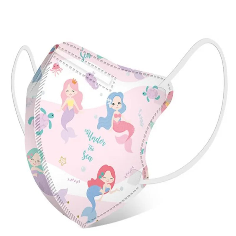 Masque en coton à motif animal pour enfant lot de 10 - filtre à 4 couches
