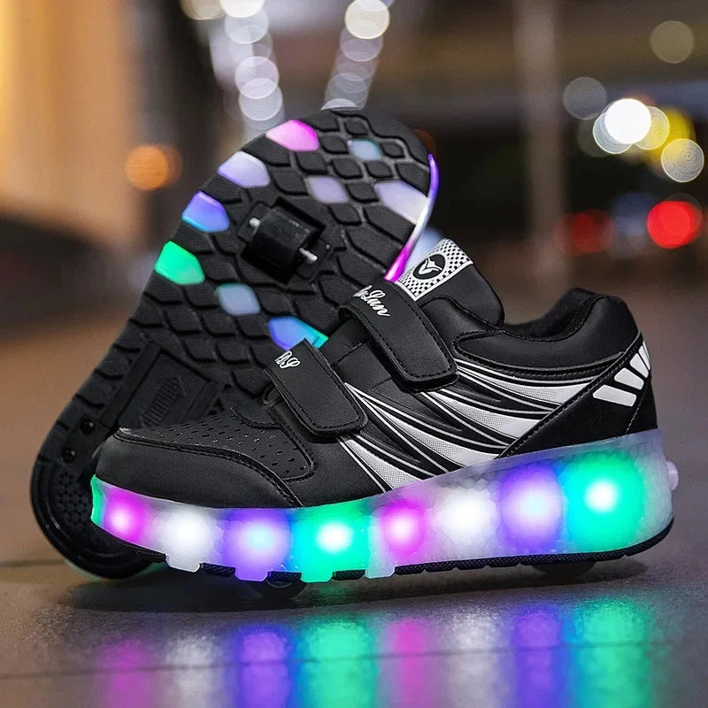 Patins à roulettes noir pour enfants