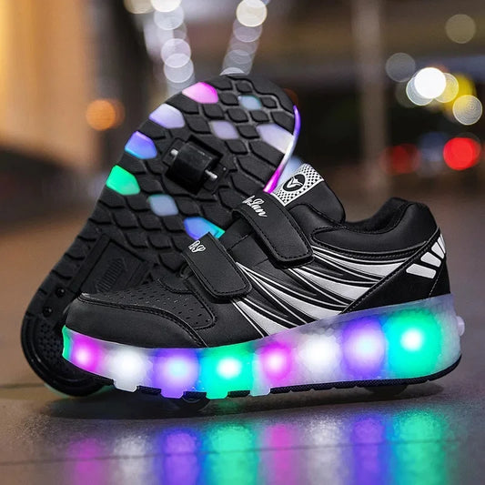 Patins à roulettes noir pour enfants