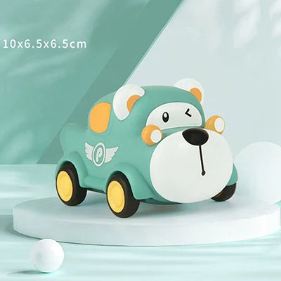 Voiture jouet Montessori en caoutchouc pour enfants