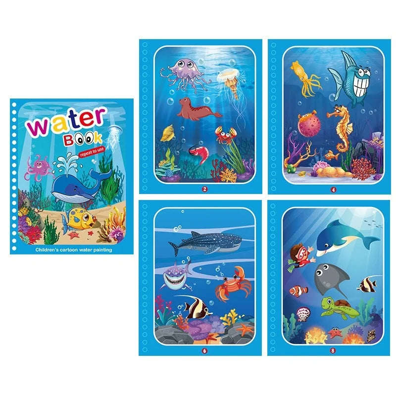Livre Montessori de coloriage magique avec stylo à eau pour apprendre les couleurs