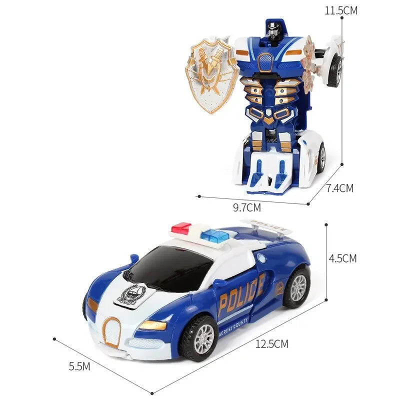 Jouet Transformachine voiture de police pour enfant