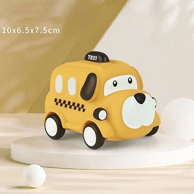 Voiture jouet Montessori en caoutchouc pour enfants