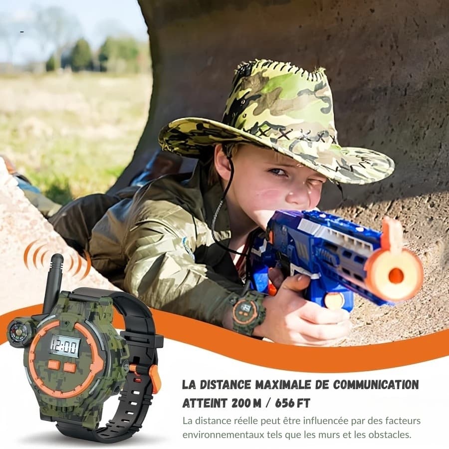Talkie-walkie 7 en 1 en forme de montre