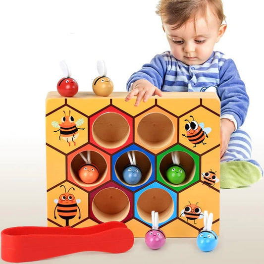 Jeu de ruche en bois pour enfant