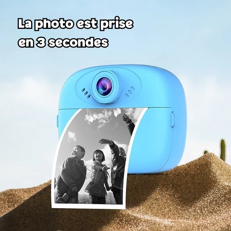 Appareil photo instantané enfant 1080P – double objectif, impression HD