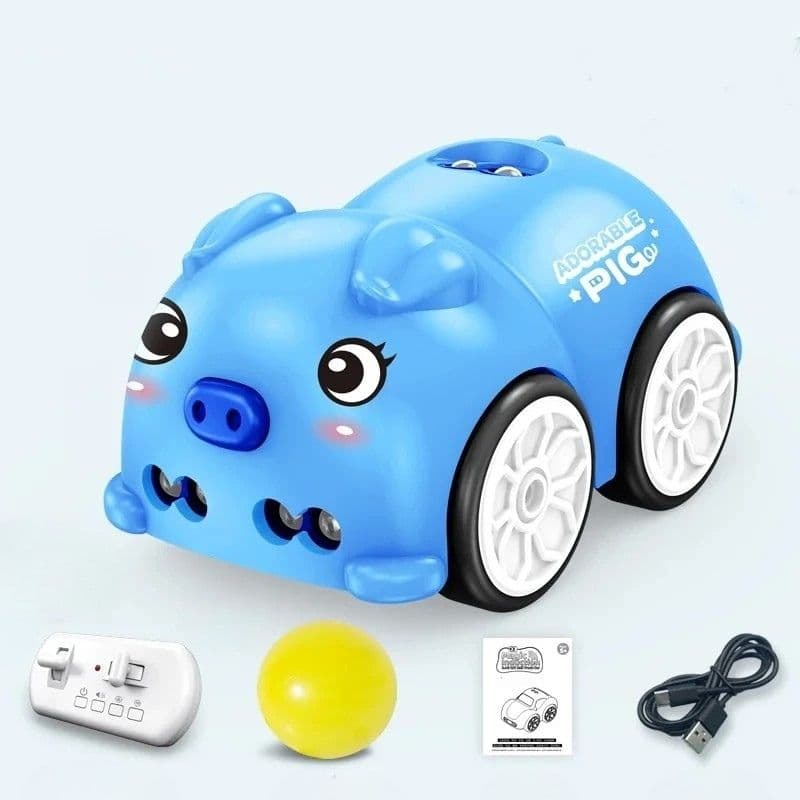 Mini voiture télécommandée cochon pour enfant