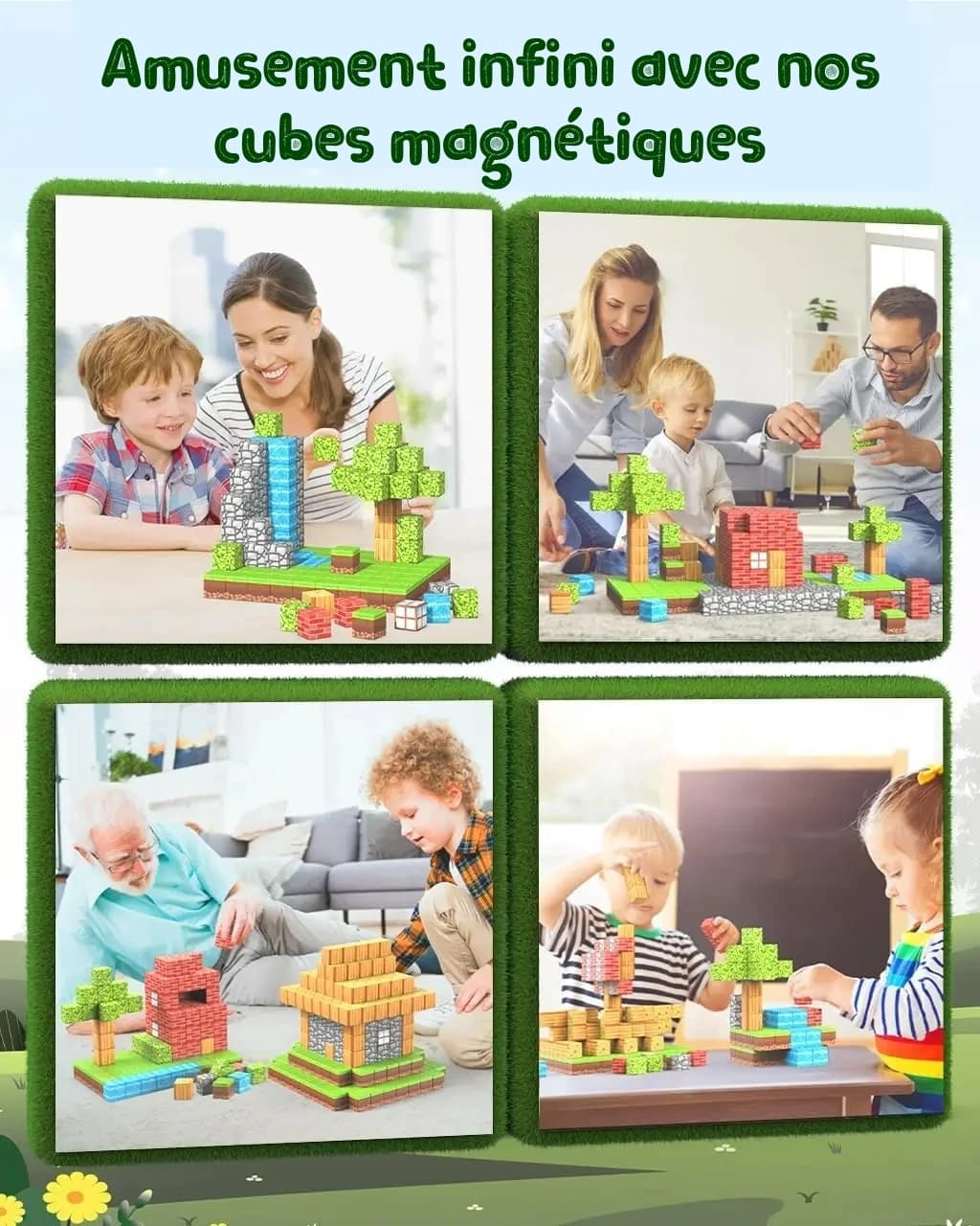 Bloc Magnétique de construction 100pcs