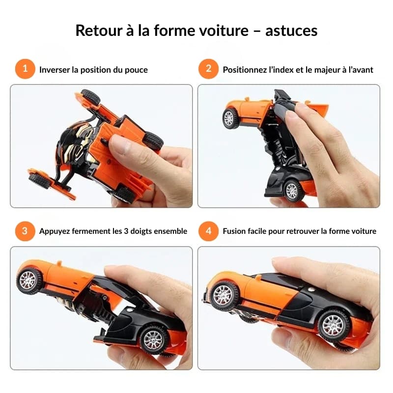 Jouet Transformachine voiture de sport pour enfant