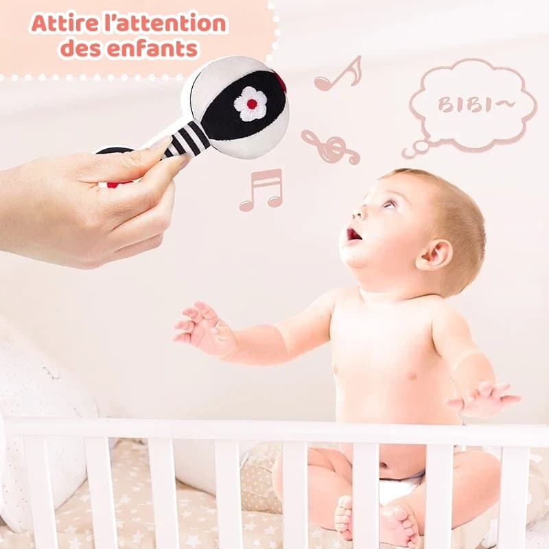 Hochets souples pour bébé de 0 à 12 mois