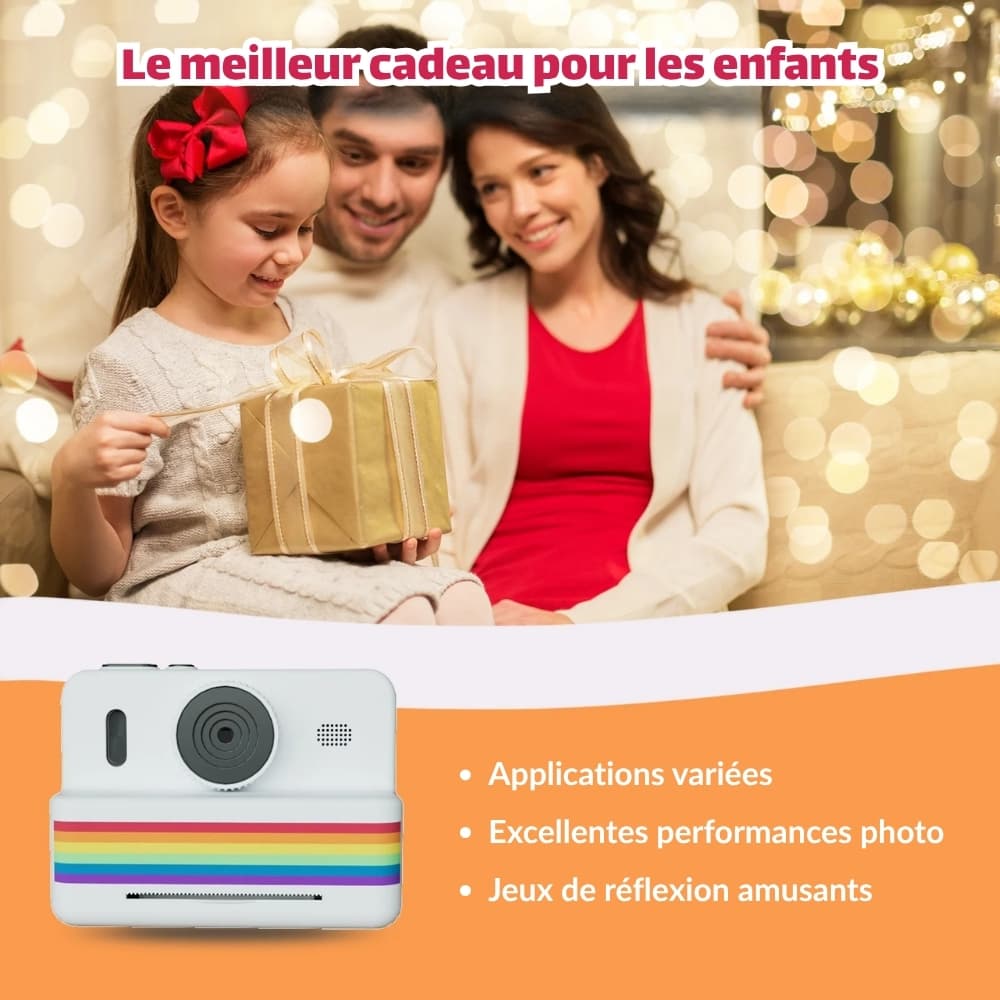 Appareil photo instantané pour enfants – imprimante intégrée et écran LCD