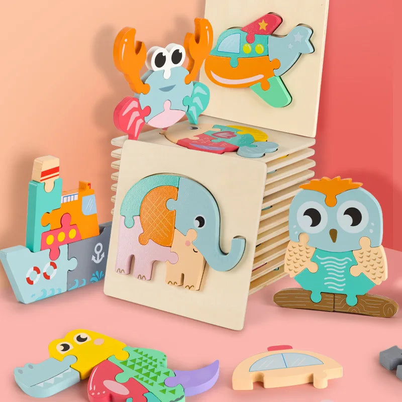 Puzzle en bois 3D pour les bébés
