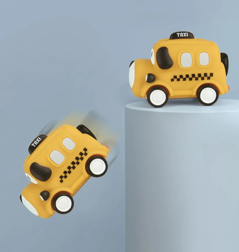 Voiture jouet Montessori en caoutchouc pour enfants