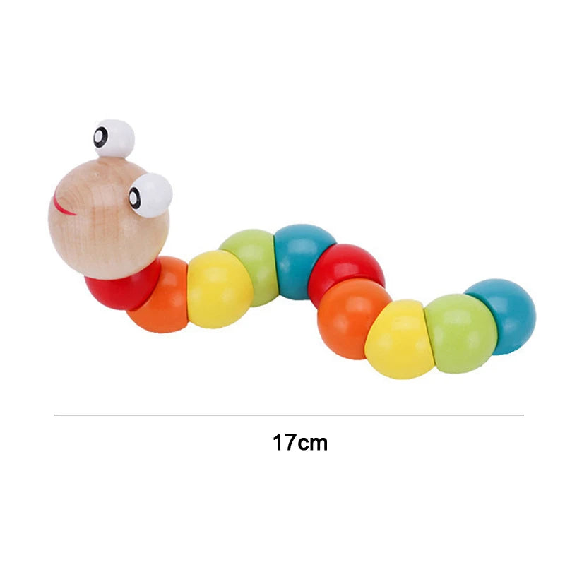 Puzzle chenille 3D en bois