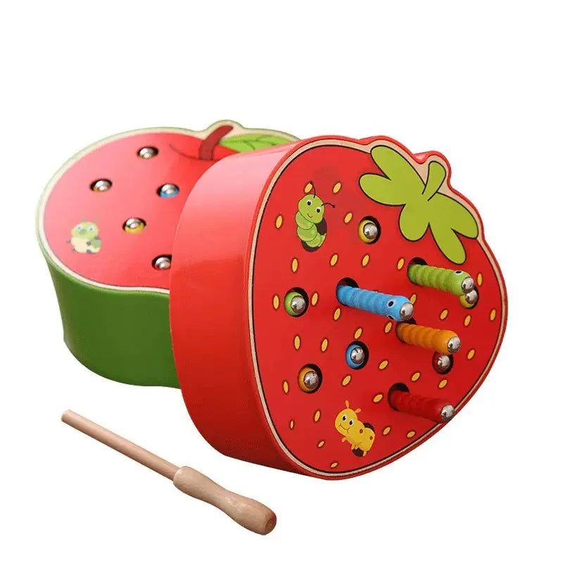Jouets Montessori ensemble de pommes et fraises pour apprendre les couleurs et les formes pour enfants