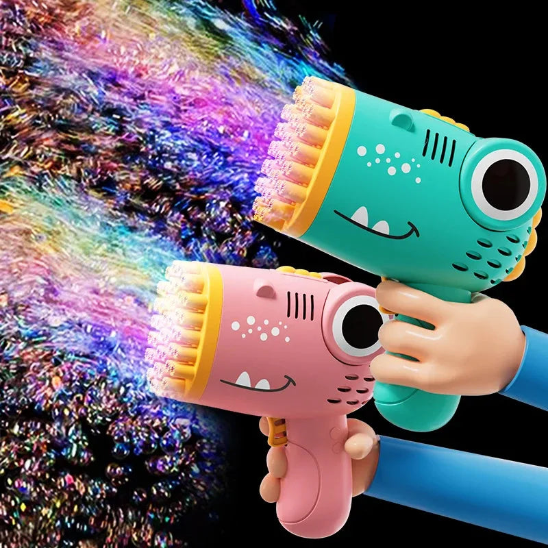 Pistolet à bulles électrique Dinosaure automatique pour enfants