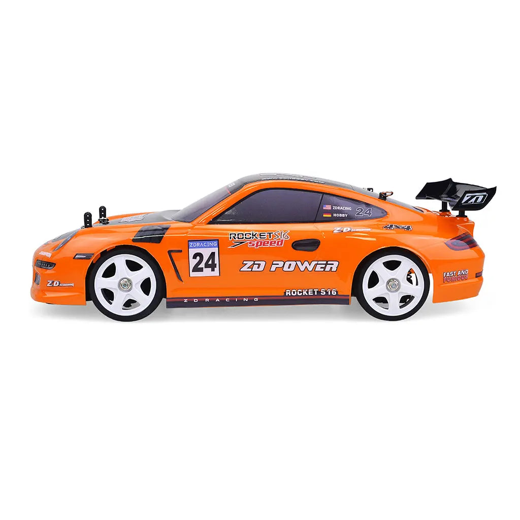 Voiture télécommandée orange à haute vitesse