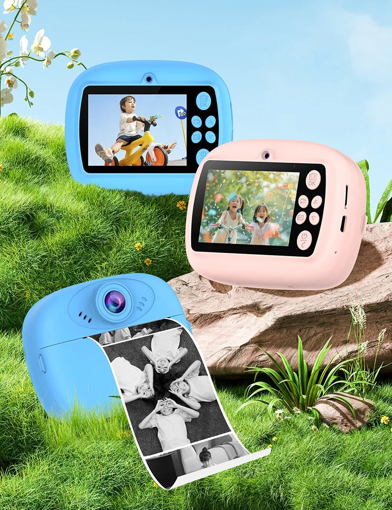 Appareil photo instantané enfant 1080P – double objectif, impression HD