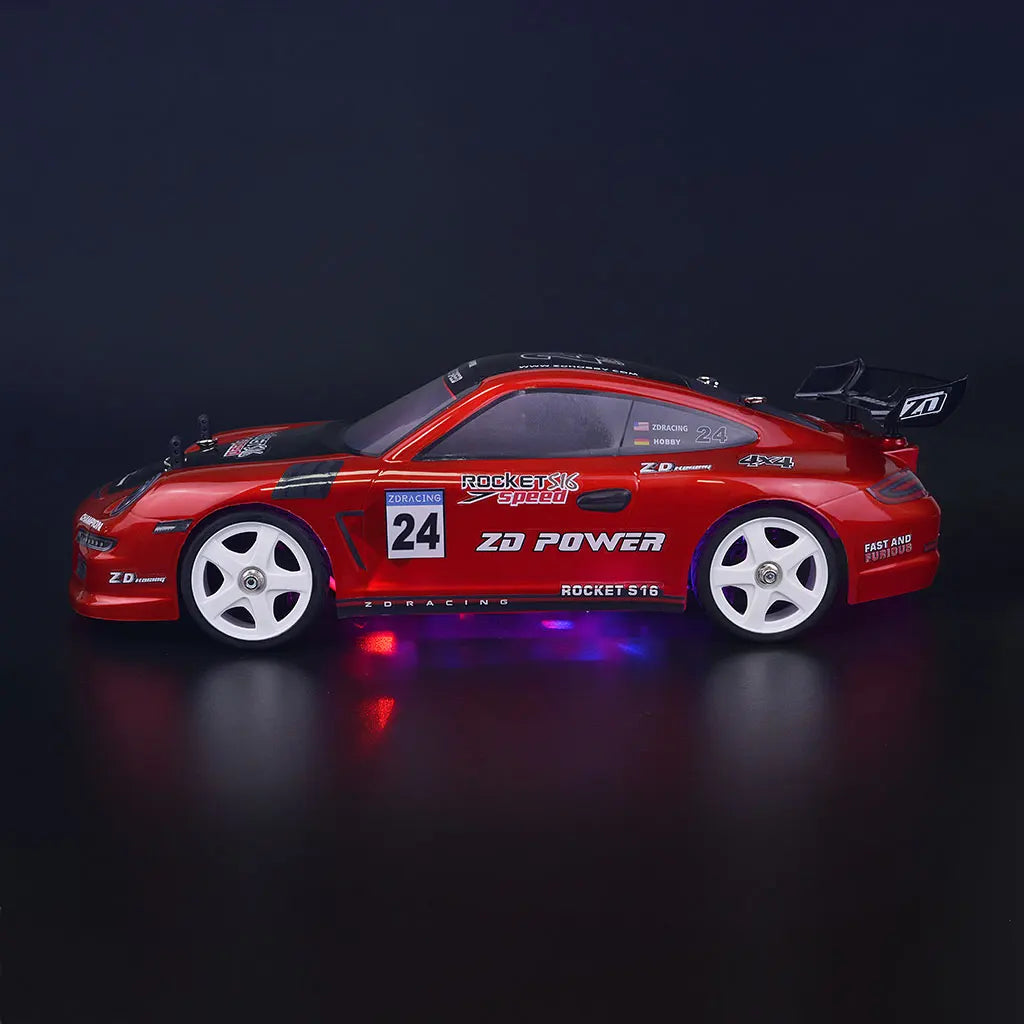 Voiture télécommandée rouge à haute vitesse