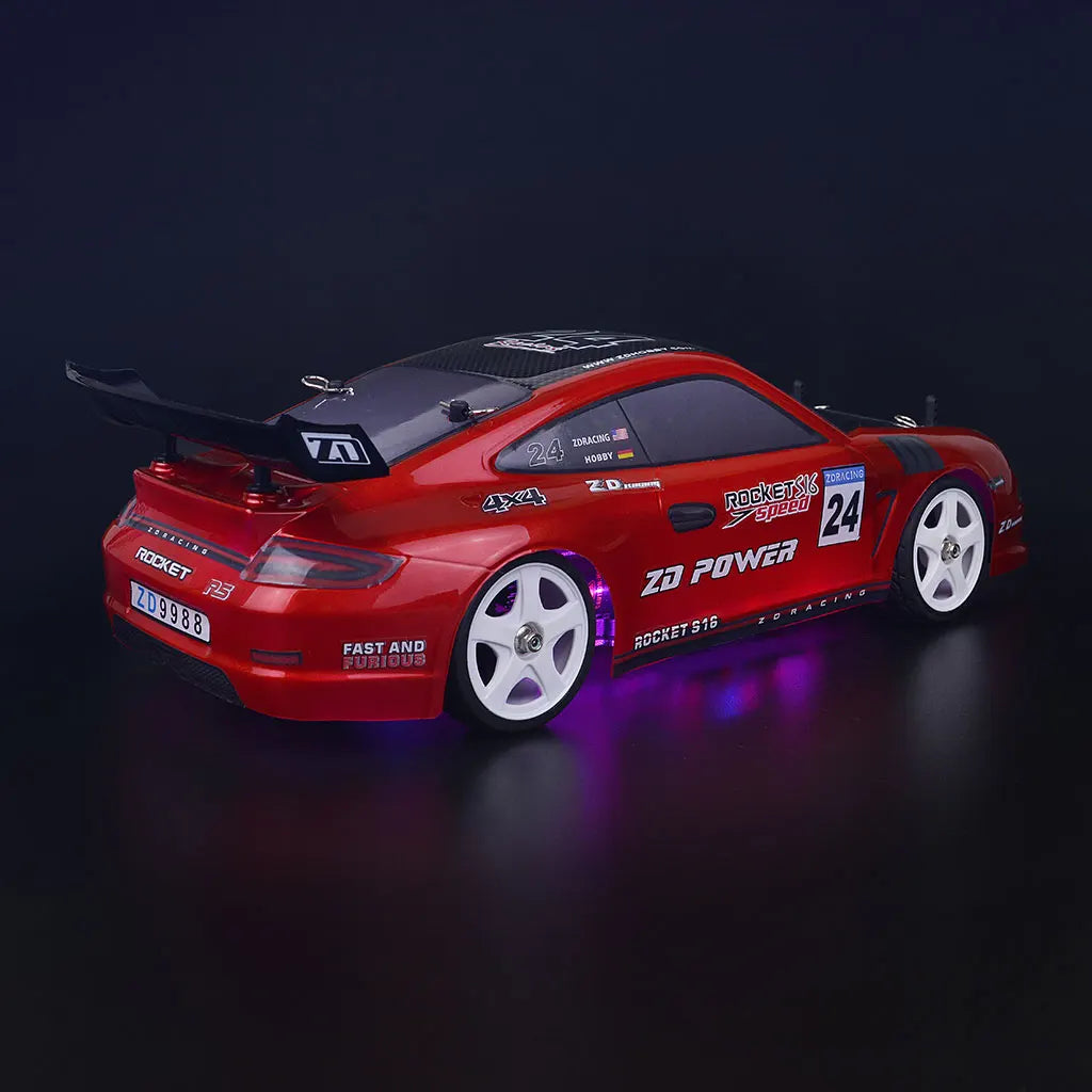 Voiture télécommandée rouge à haute vitesse