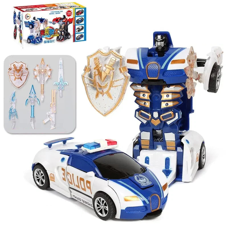 Jouet Transformachine voiture de police pour enfant