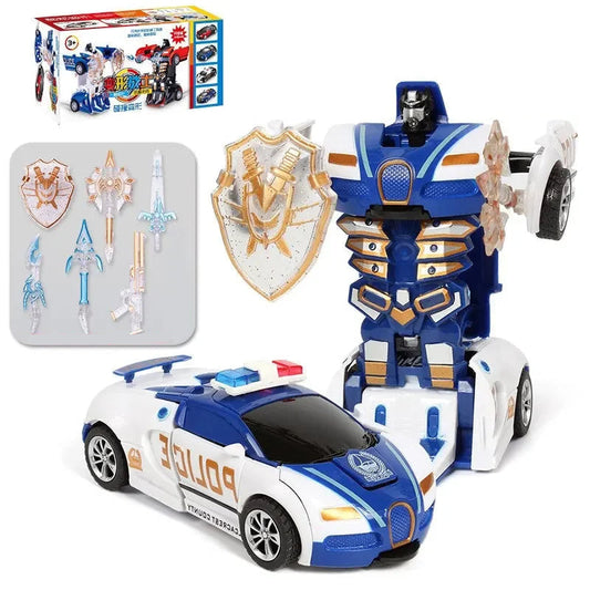 Jouet Transformachine voiture de police pour enfant