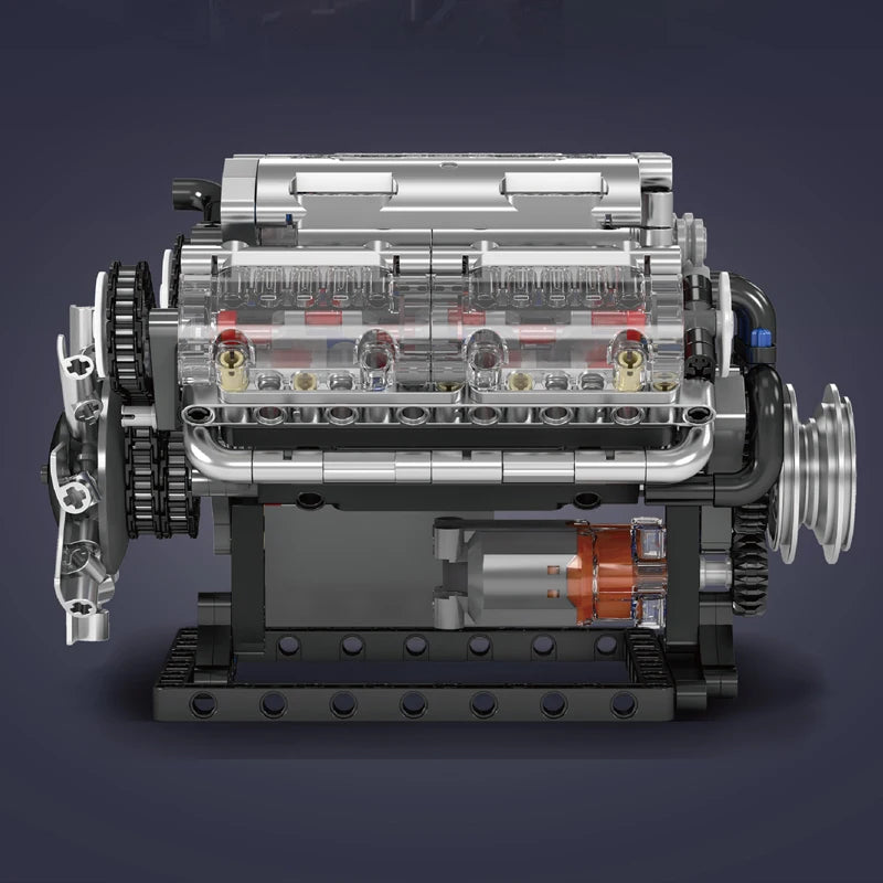 Mini Moteur V8 Thermique à Monter