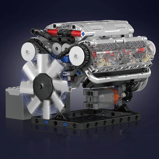 Mini Moteur V8 Thermique à Monter