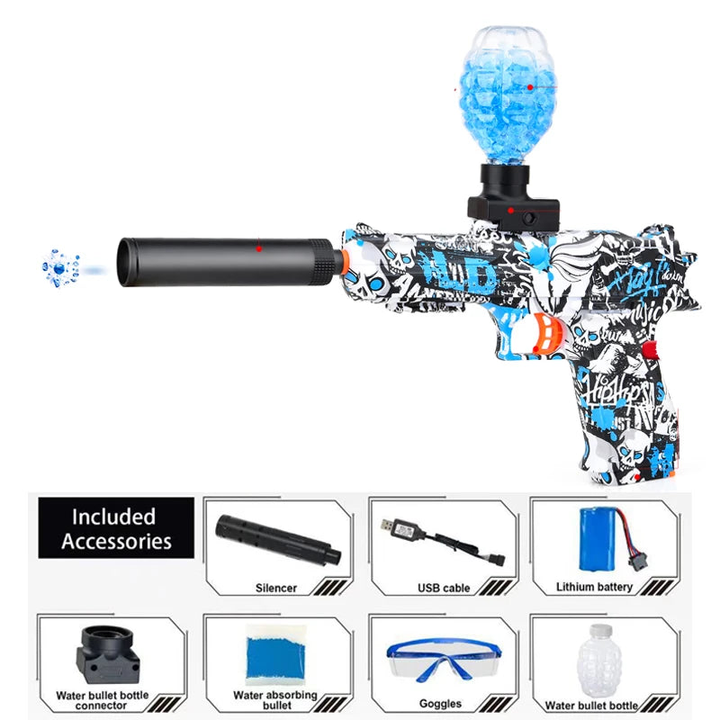 Pistolet à Orbeez souple électrique à billes en gel pour enfants