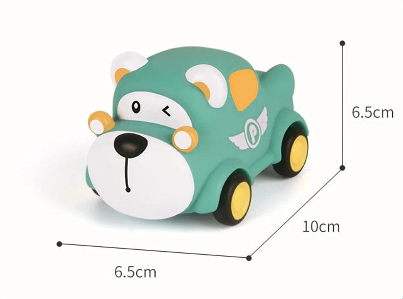 Voiture jouet Montessori en caoutchouc pour enfants