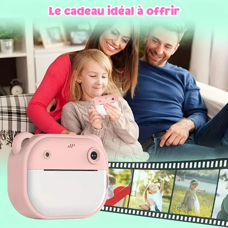 Appareil photo instantané enfant avec impression thermique et fonction vidéo dessin