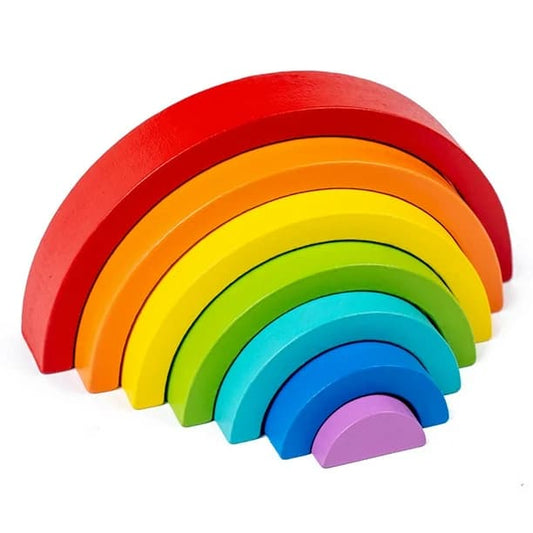 Arc en ciel Montessori en bois - 7 pièces